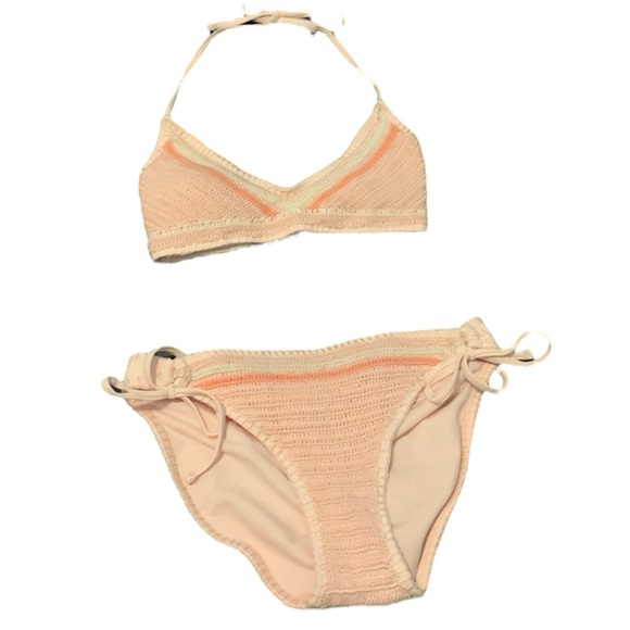 Xhilaration Knitted Pink Bikini - Picture 2 of 8